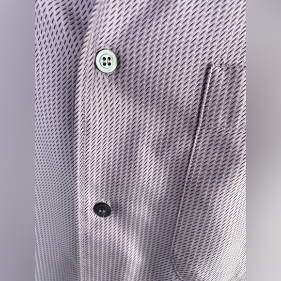 Ermenegildo Zegna Designer Mens Lavender Button Down Luxury Shirt - Picture 2 of 6